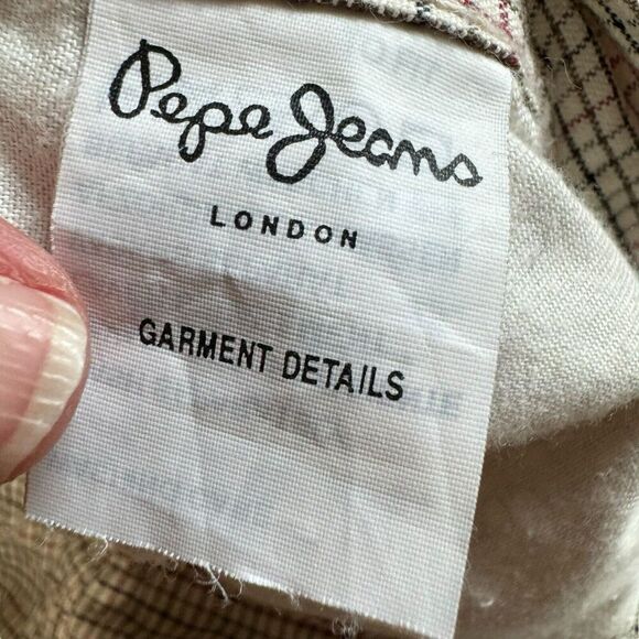Pepe Jeans London Pants Checks Jeepster 5/6 Preppy Hipster Heritage Button Fly - Picture 7 of 12